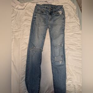 Teen Girl Small American Eagle Ripped Skinny Jeggings